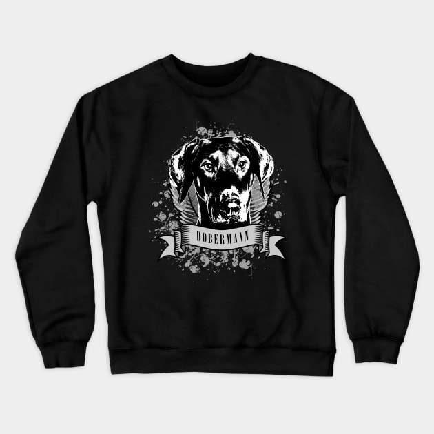 Doberman Pinscher - Dobermann Crewneck Sweatshirt by Nartissima